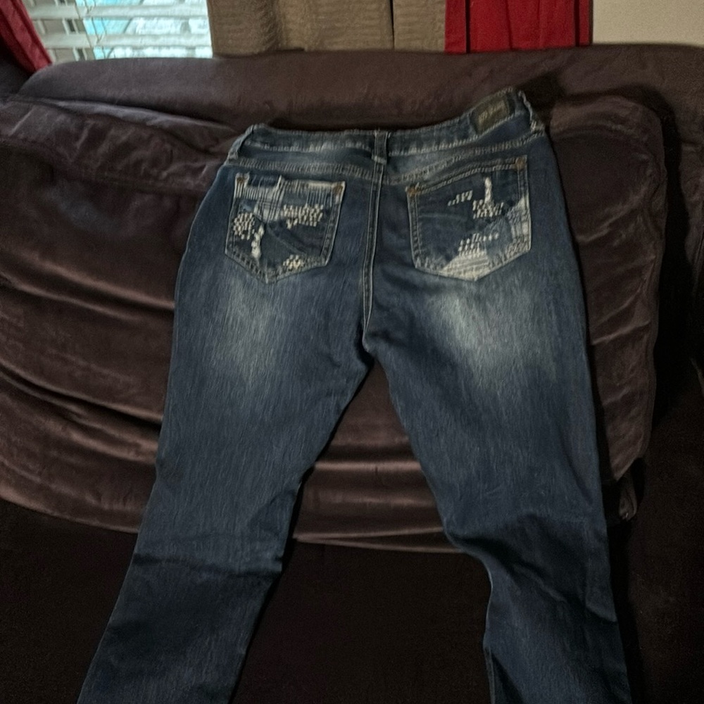 ZCO girls jeans size 12 patch work pockets never been worn